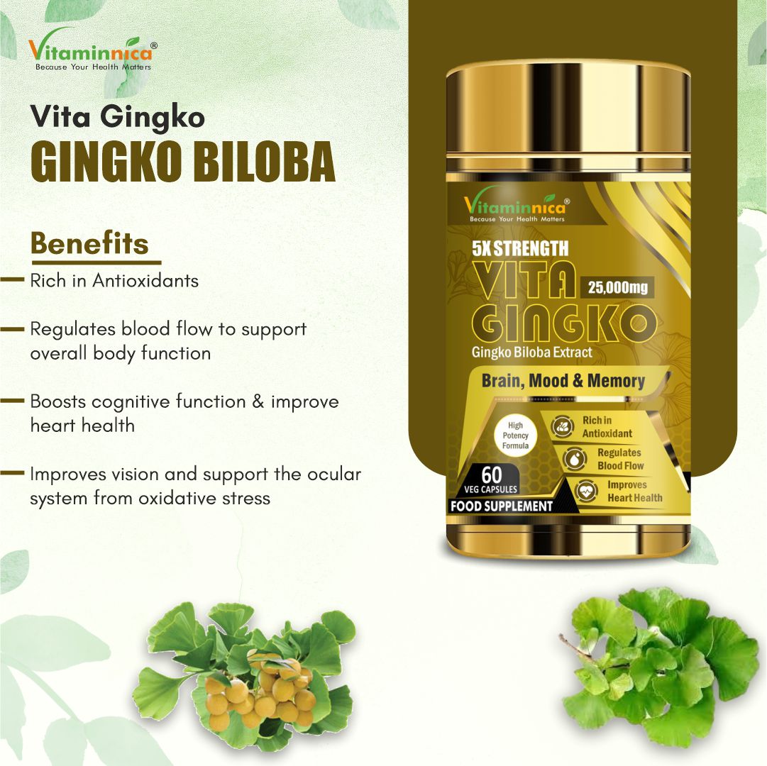 Vitaminnica Vita Gingko 500mg- 60 Capsules