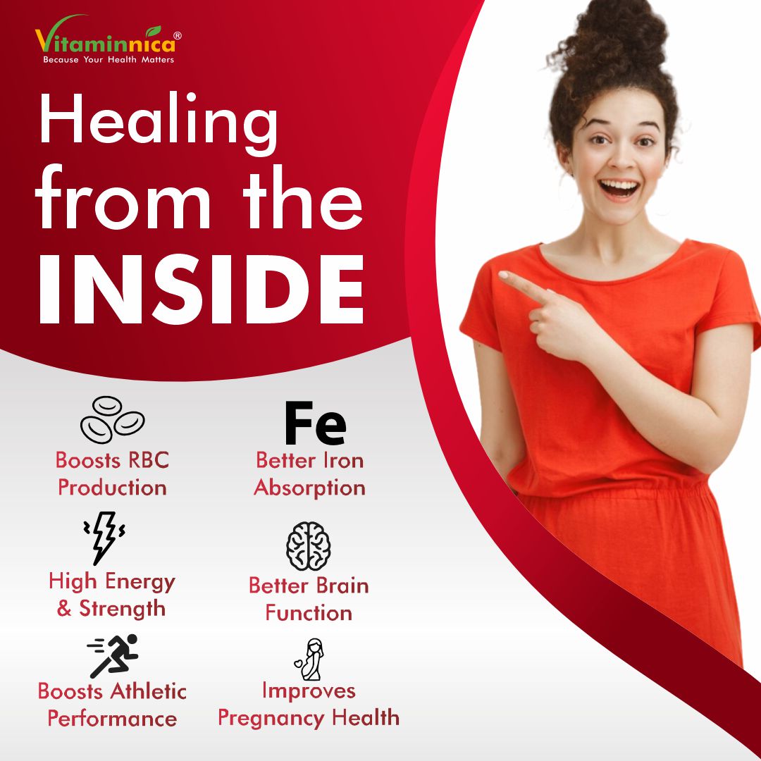 Women PCOS Care Bundle- Vitaminnica Magnesium Bisglycinate+ Her Health+ Iron+Folic Acid- 180 Capsules