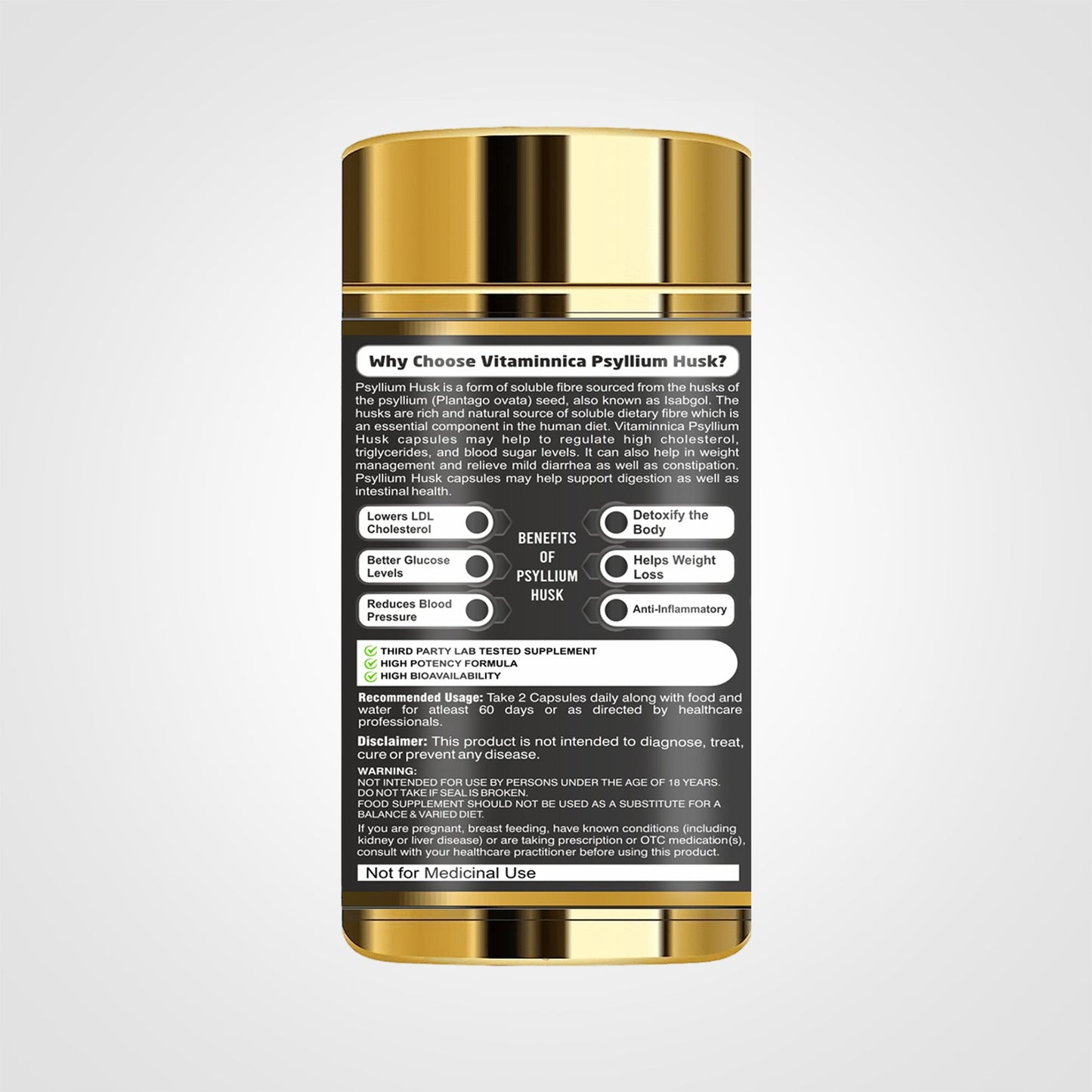 Vitaminnica Vita Husk Psyllium Husk- 60 Capsules