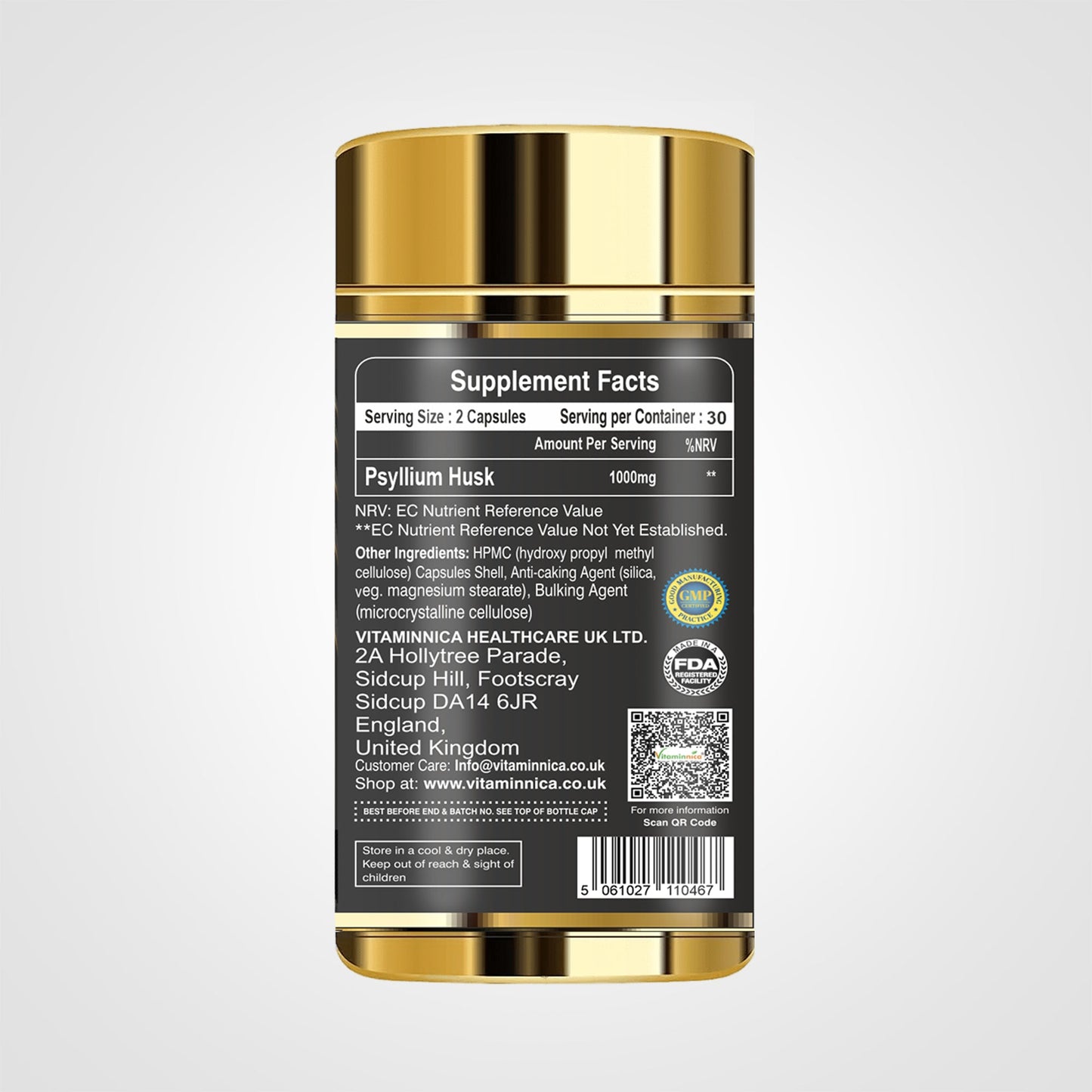 Vitaminnica Vita Husk Psyllium Husk- 60 Capsules