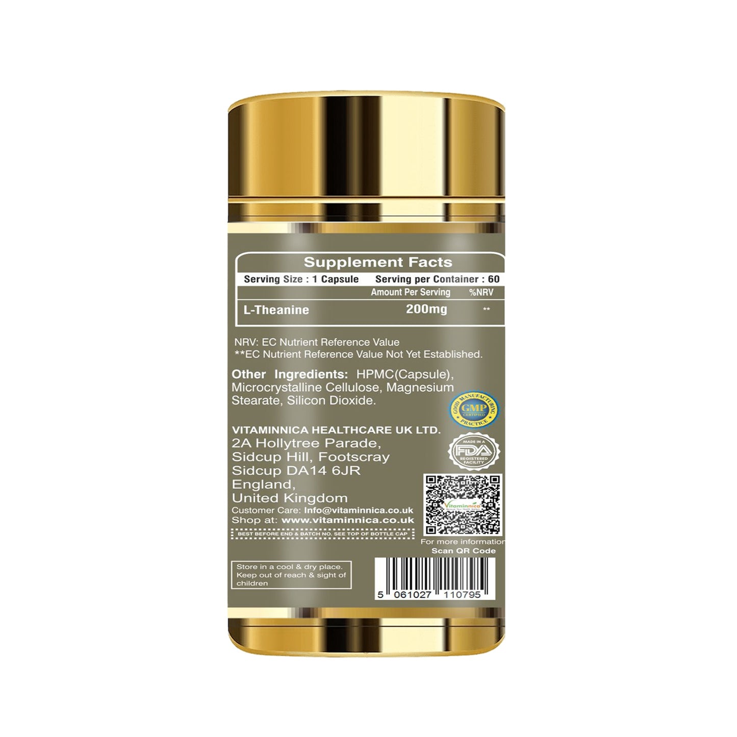 Vitaminnica L-Theanine- 60 Capsules