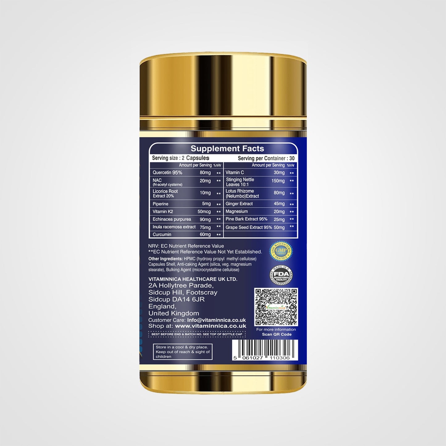 Vitaminnica Vita Breathe: Most Recommended For Lungs Support -60 Capsules