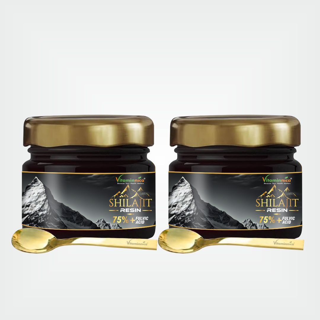 Vitaminnica Shilajit Resin- Pure Organic Himalayan Shilajit with Trace Minerals & Fulvic Acid- 20g
